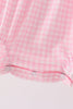 Pink Puppy Pumpkin Applique Bow Bubble