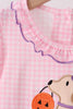 Pink Puppy Pumpkin Applique Bloomer Set