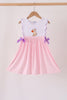 Pink Puppy Pumpkin Applique Dress
