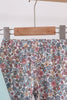 Blue Floral Bow Applique Pants Set