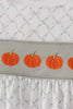 Sage pumpkin embroidery bow ruffle shorts set
