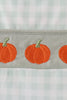 Sage pumpkin embroidery gingham jon jon