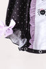 Black ghost spider embroidery ruffle bubble