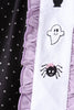 Black ghost spider embroidery ruffle pants set