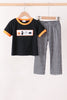 Black ghost spider embroidery pants set