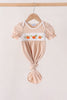 Khaki Pumpkin Embroidery Gown