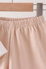 Khaki Pumpkin Embroidery Shorts Set