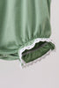 Sage collar smocked lace bubble