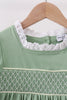 Sage collar smocked lace bloomer set