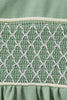 Sage collar smocked lace bloomer set