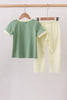 Sage smocked pants set