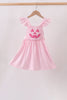 Pink Jack-O-Lantern  Applique Ruffle Dress
