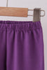 Purple floral smocked pants set