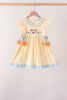 Hallo Fall Y'ALL Pumpkin Ruffle Dress