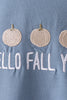 Blue Hallo Fall Y'ALL Pumpkin Romper