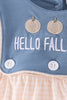 Blue Hallo Fall Y'ALL Pumpkin Bubble