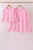 Pink bow pearl mom&me sweatshirt