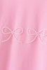 Pink bow pearl mom&me sweatshirt