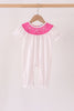 Pink bow pearl romper