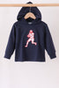 Navy Football Embroidery Hoodie