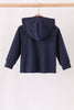 Navy Football Embroidery Hoodie