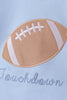 Blue Football Applique Shorts Set