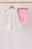 Pink Football Applique Ruffle Shorts Set