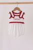 Red Alabama Roll Tide Embroidery Ruffle Bubble
