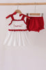 Red Alabama Roll Tide Embroidery Ruffle Bloomer Set