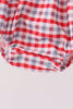 Red Alabama Roll Tide Embroidery Plaid Bubble
