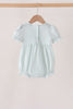 Sage pumpkin smocked gingham bubble