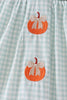Sage pumpkin smocked gingham dress