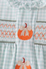Sage pumpkin smocked gingham ruffle shorts set