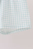 Sage pumpkin embroidery gingham shorts set