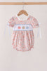 Pink Pumpkin Floral Embroidery Bubble