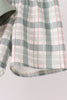 Green Pumpkin Embroidery Plaid Shorts Set