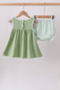 Sage Pumpkin Embroidered Bloomer Set