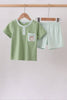 Sage Pumpkin Embroidered Shorts Set
