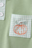 Sage Pumpkin Embroidered Shorts Set