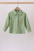 Sage Pumpkin Embroidered Button Down Shirt