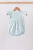 Light blue character embroidery ruffle bubble