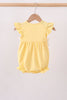 Mustard character embroidery ruffle bubble