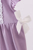 Purple character embroidery ruffle bubble