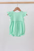 Green character embroidery ruffle bubble
