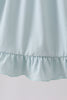Light blue character embroidery ruffle dress