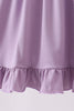 Purple character embroidery ruffle dress