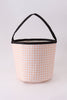 Apricot Pumpkin Applique Gingham Basket
