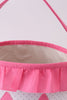 Pink Pumpkin Applique dot Ruffle Basket