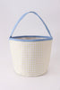 Yellow Pumpkin Applique Gingham Basket