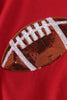 Maroon football sequin bubble